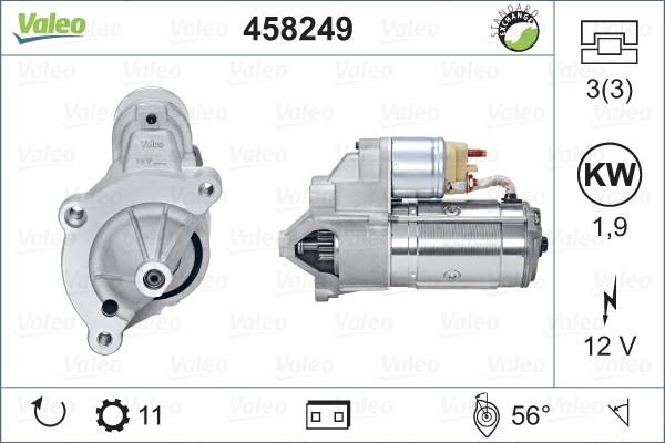 Valeo 458249 - Starter autospares.lv