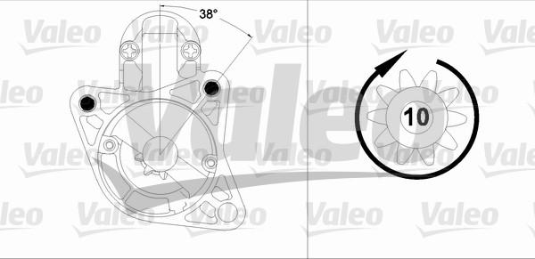 Valeo 458207 - Starter autospares.lv