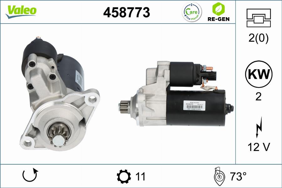 Valeo 458773 - Starter autospares.lv