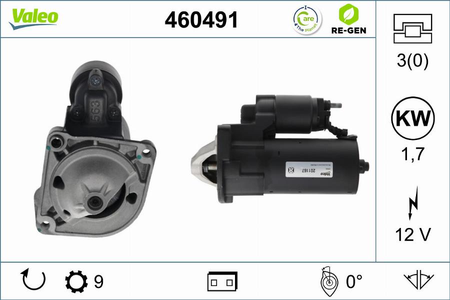 Valeo 460491 - Starter autospares.lv