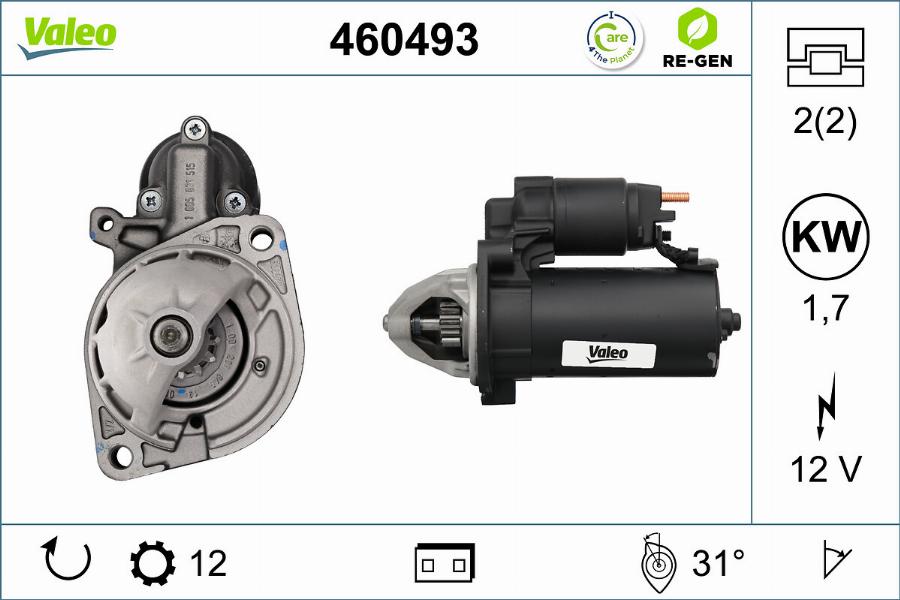 Valeo 460493 - Starter autospares.lv