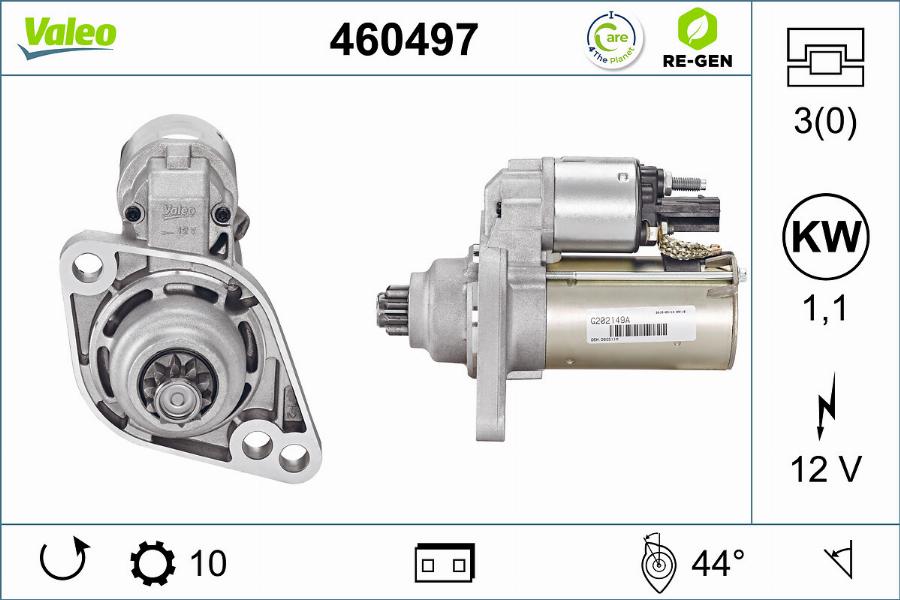 Valeo 460497 - Starter autospares.lv