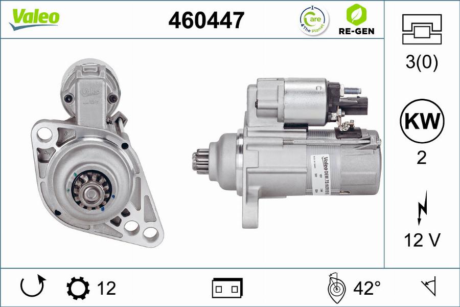 Valeo 460447 - Starter autospares.lv