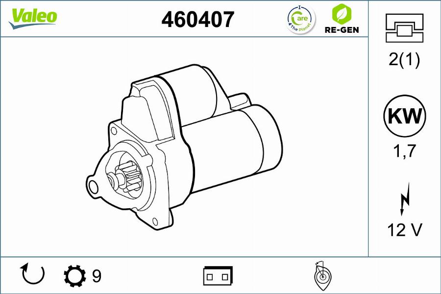 Valeo 460407 - Starter autospares.lv