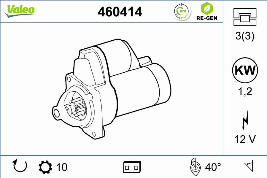 Valeo 460414 - Starter autospares.lv