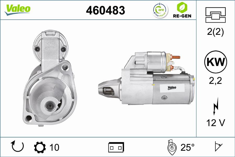 Valeo 460483 - Starter autospares.lv