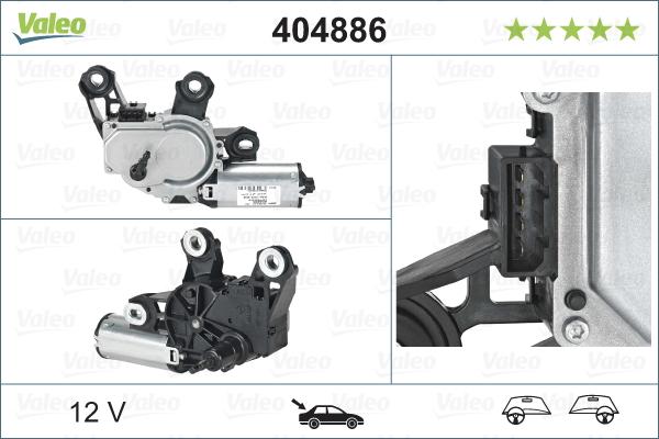 Valeo 404886 - Wiper Motor autospares.lv