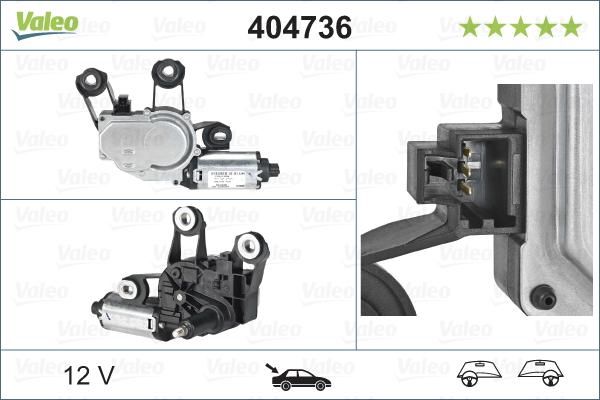 Valeo 404736 - Wiper Motor autospares.lv