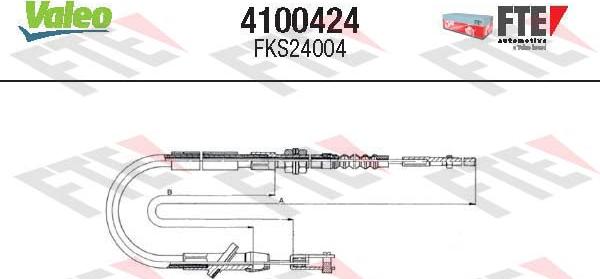 Valeo 4100424 - Clutch Cable autospares.lv