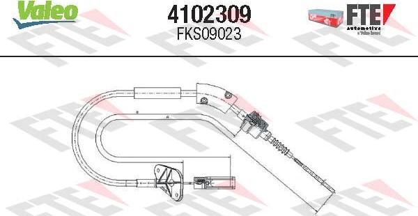 Valeo 4102309 - Clutch Cable autospares.lv