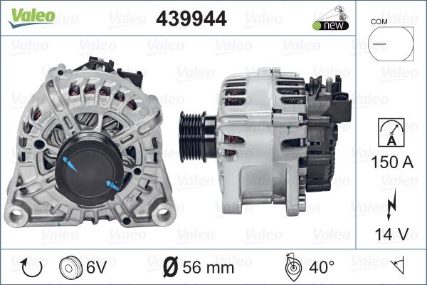 Valeo 439944 - Alternator autospares.lv