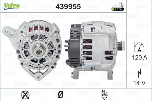 Valeo 439955 - Alternator autospares.lv