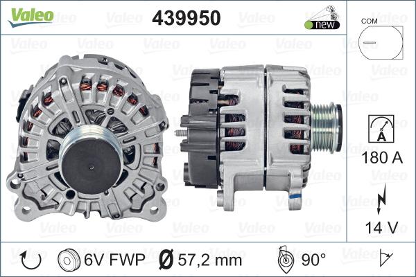 Valeo 439950 - Alternator autospares.lv