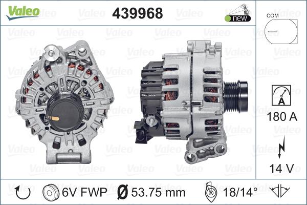 Valeo 439968 - Alternator autospares.lv