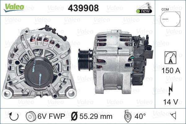 Valeo 439908 - Alternator autospares.lv