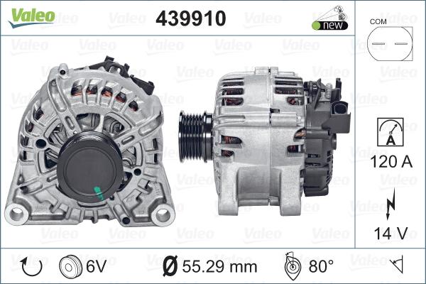 Valeo 439910 - Alternator autospares.lv