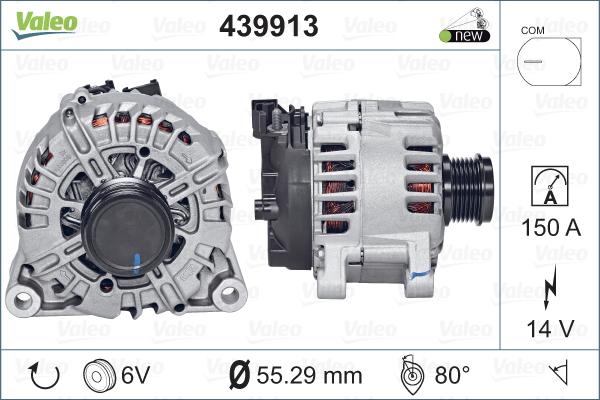 Valeo 439913 - Alternator autospares.lv