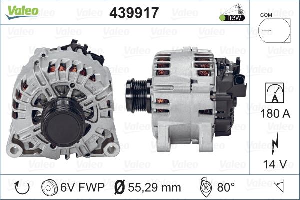 Valeo 439917 - Alternator autospares.lv