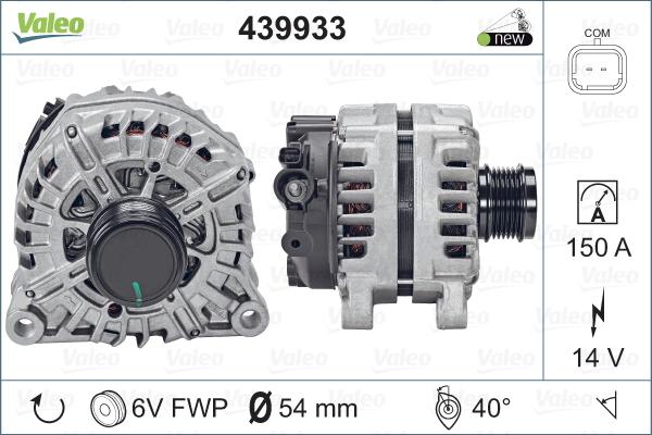 Valeo 439933 - Alternator autospares.lv