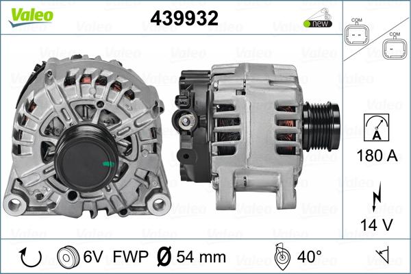 Valeo 439932 - Alternator autospares.lv