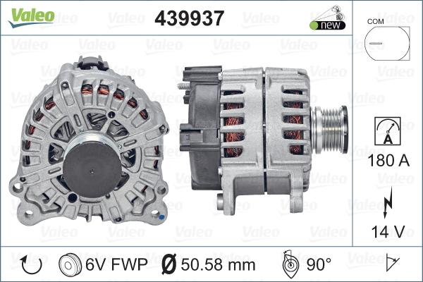 Valeo 439937 - Alternator autospares.lv