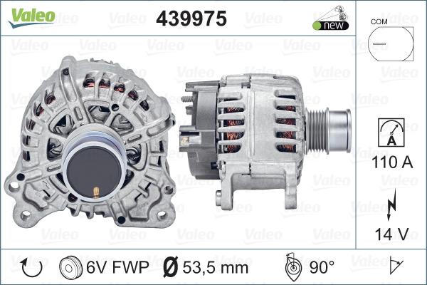 Valeo 439975 - Alternator autospares.lv