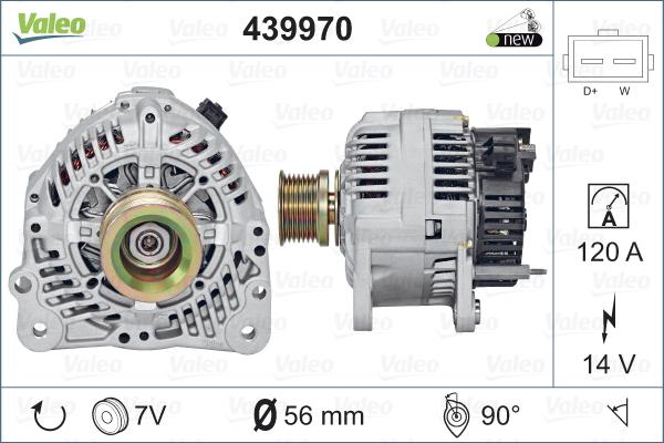 Valeo 439970 - Alternator autospares.lv