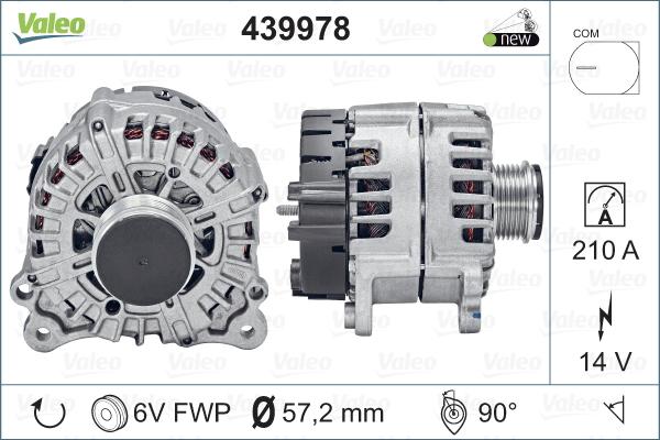 Valeo 439978 - Alternator autospares.lv