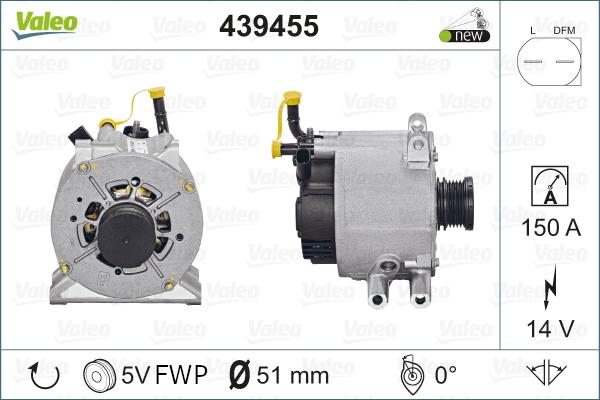 Valeo 439455 - Alternator autospares.lv