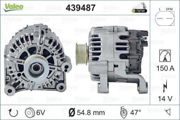 Valeo 439487 - Alternator autospares.lv