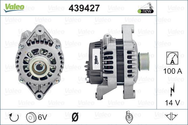 Valeo 439427 - Alternator autospares.lv