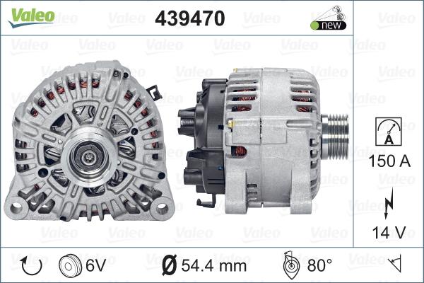 Valeo 439470 - Alternator autospares.lv