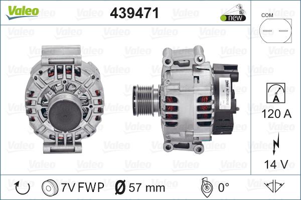 Valeo 439471 - Alternator autospares.lv