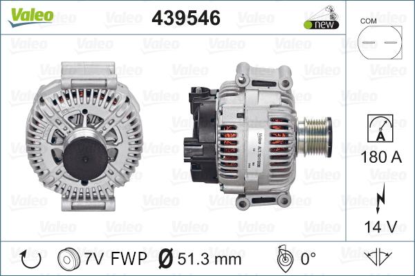 Valeo 439546 - Alternator autospares.lv