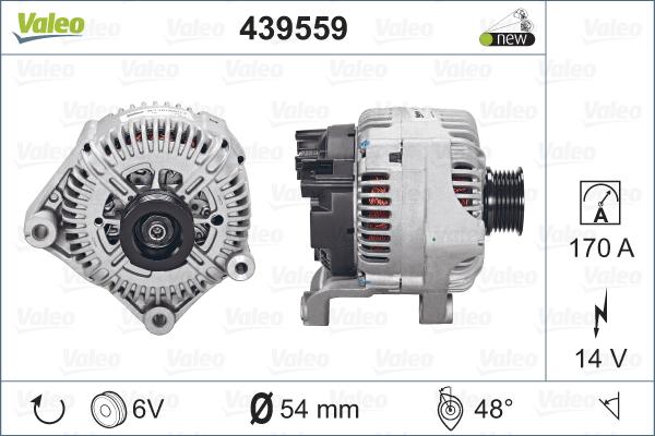 Valeo 439559 - Alternator autospares.lv