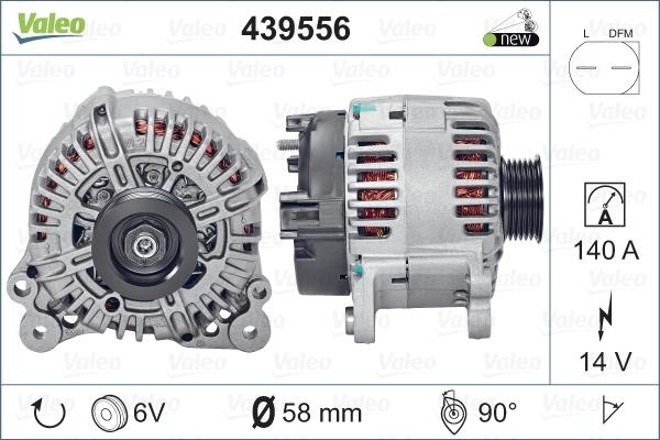 Valeo 439556 - Alternator autospares.lv