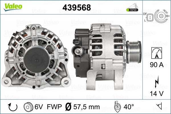 Valeo 439568 - Alternator autospares.lv