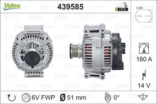 Valeo 439585 - Alternator autospares.lv