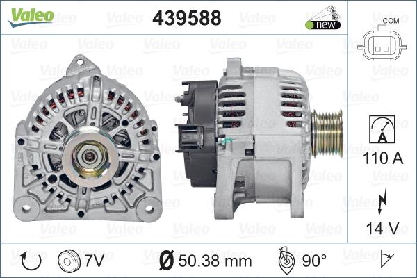 Valeo 439588 - Alternator autospares.lv