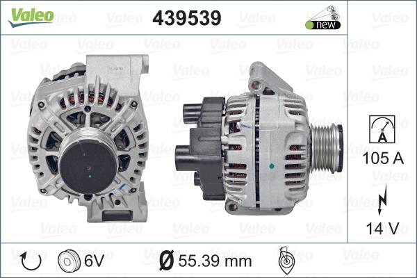 Valeo 439539 - Alternator autospares.lv