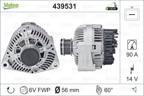 Valeo 439531 - Alternator autospares.lv