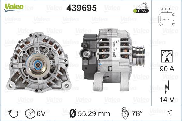 Valeo 439695 - Alternator autospares.lv