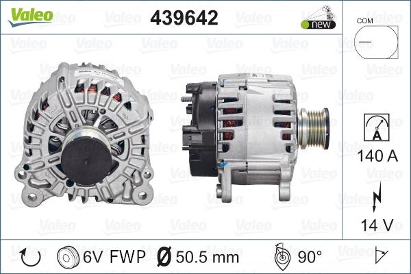 Valeo 439642 - Alternator autospares.lv