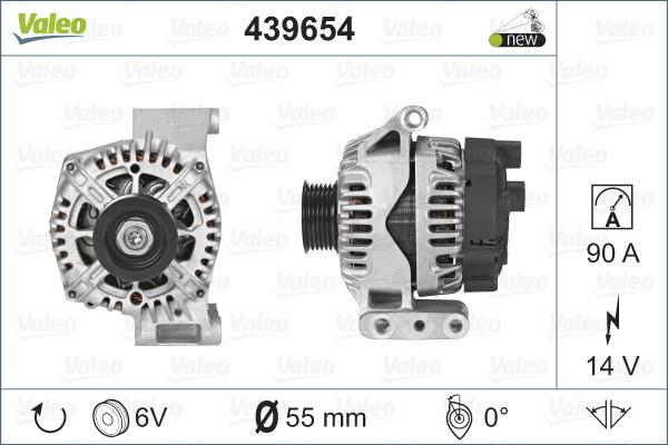 Valeo 439654 - Alternator autospares.lv