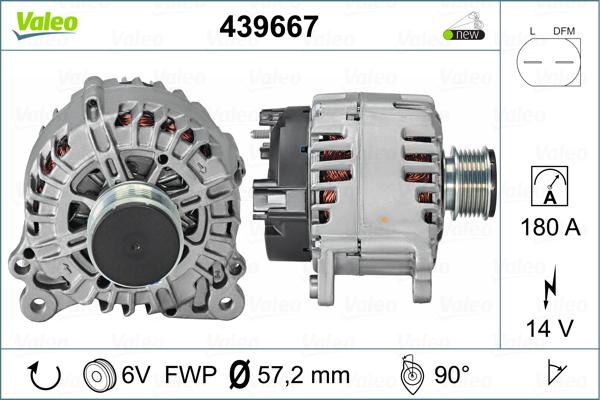 Valeo 439667 - Alternator autospares.lv