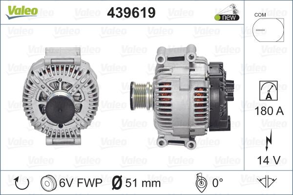 Valeo 439619 - Alternator autospares.lv