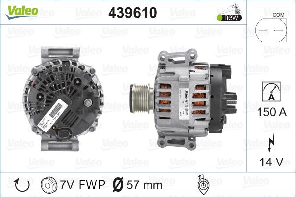 Valeo 439610 - Alternator autospares.lv