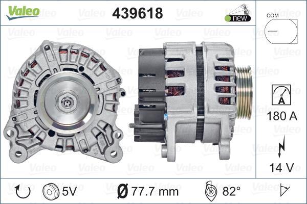 Valeo 439618 - Alternator autospares.lv