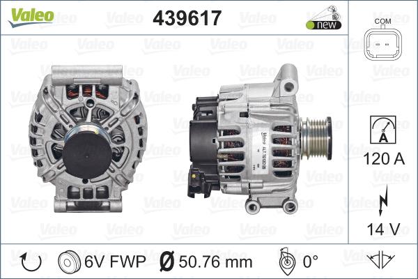 Valeo 439617 - Alternator autospares.lv