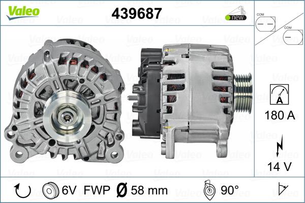 Valeo 439687 - Alternator autospares.lv